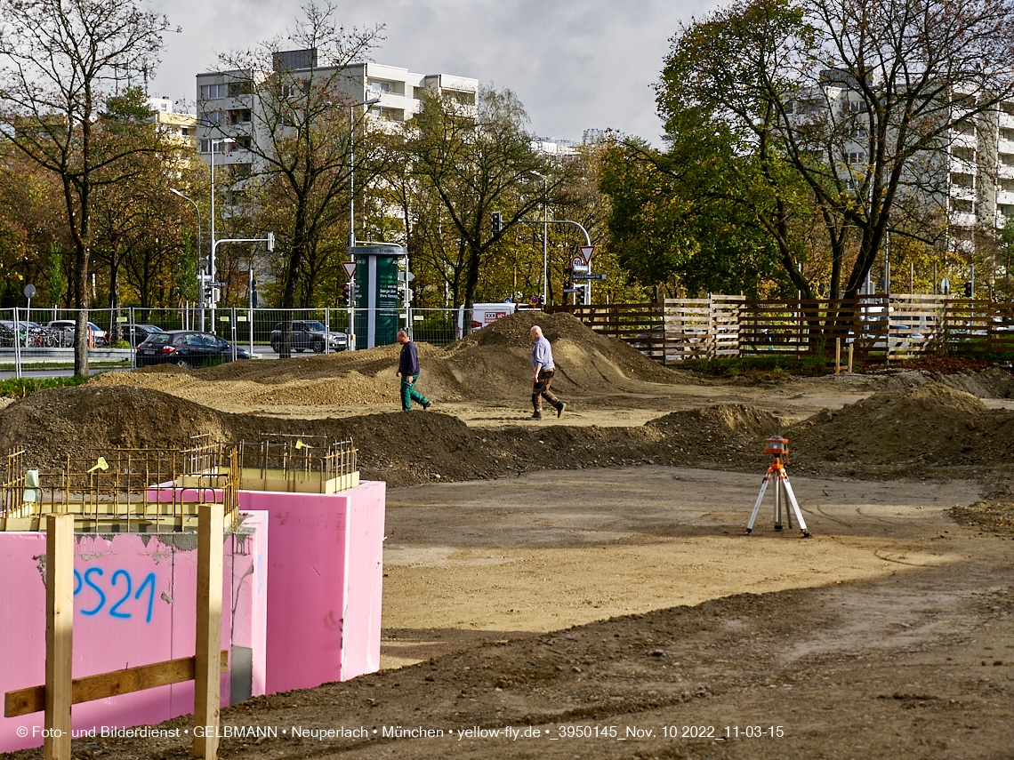 10.11.2022 - Baustelle an der Quiddestraße Haus für Kinder in Neuperlach